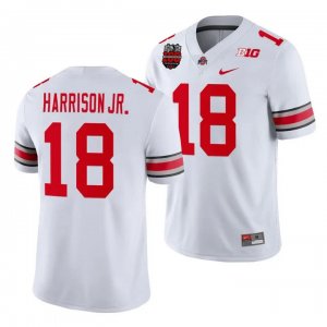 Men's Ohio State Buckeyes #18 Marvin Harrison Jr. White NCAA 2023 Stitched College Football Jersey GJC2044DY